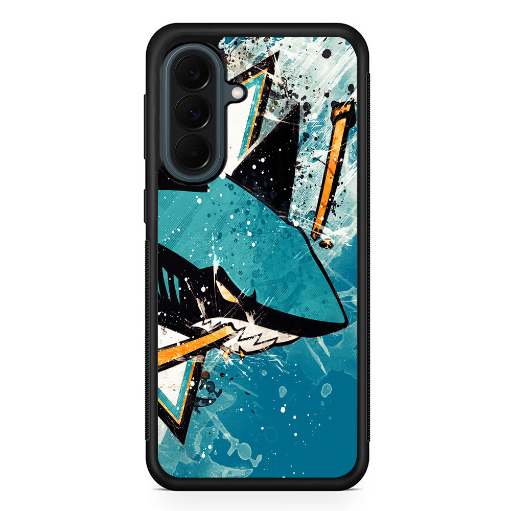 NHL San Jose Sharks Team Samsung Galaxy A37 Case | Samsung Galaxy A37 Rubber Phone Case