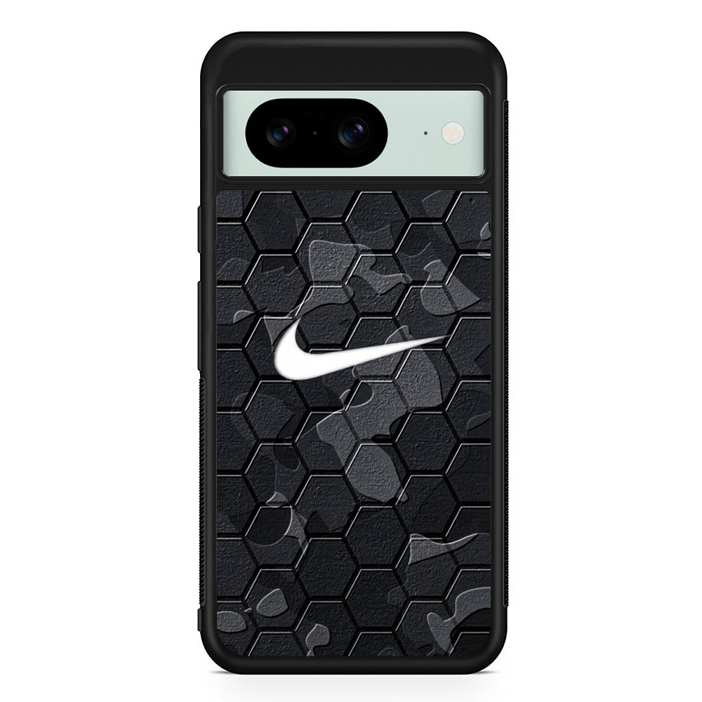 Nike Hexagon Pattern Camo Google Pixel 8 Case | Slim Rubber Case for Google Pixel 8