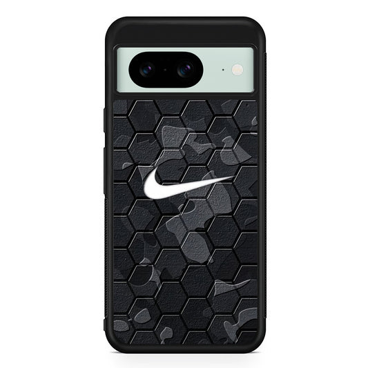 Nike Hexagon Pattern Camo Google Pixel 8 Case | Slim Rubber Case for Google Pixel 8