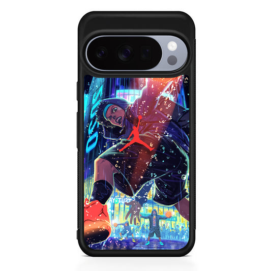 Air Jordan Cartoon City Playground Google Pixel 10 Pro Case | Slim Google Pixel 10 Pro Rubber Case