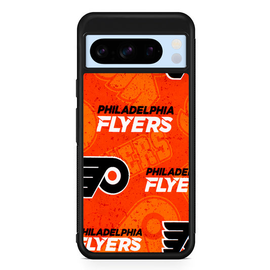 NHL Philadelphia Flyers Pattern Google Pixel 8 Pro Case | Slim Rubber Case for Google Pixel 8 Pro