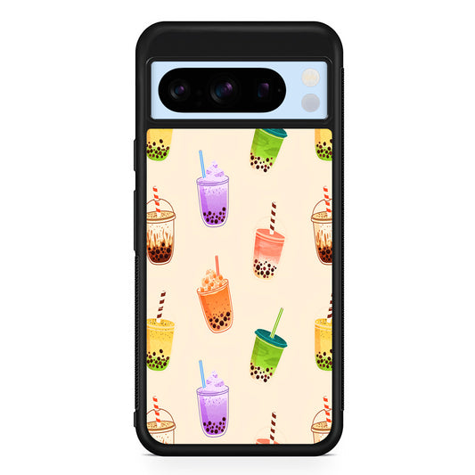 Bubble Tea Cups Colorful Google Pixel 8 Pro Case | Slim Rubber Case for Google Pixel 8 Pro