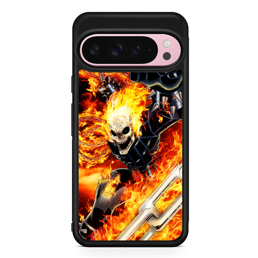 Ghost Rider on Fire Google Pixel 9 Pro XL Case | Protective Cover
