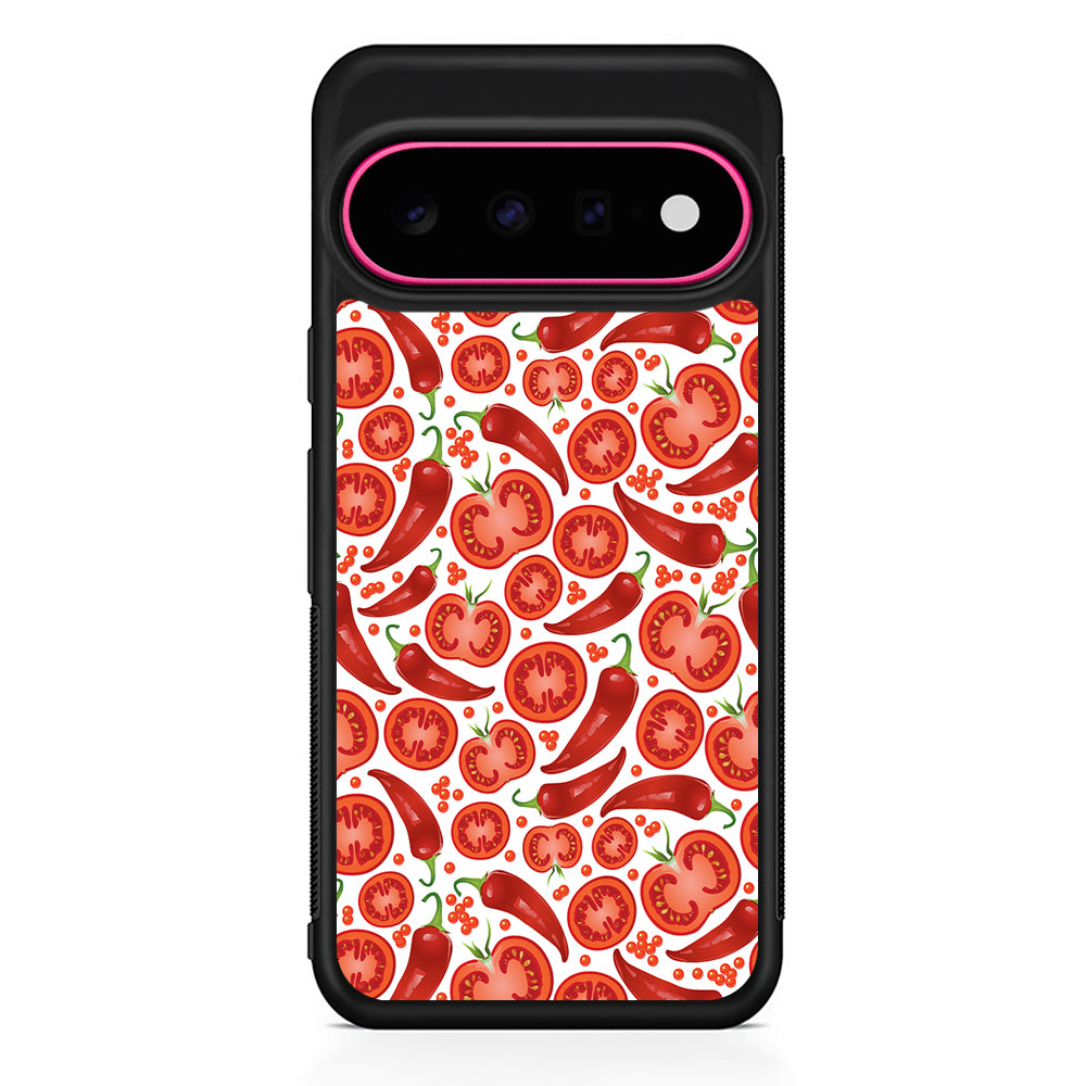 Tomatoes and Chili Peppers Google Pixel 11 Case | Slim Shockproof Cover