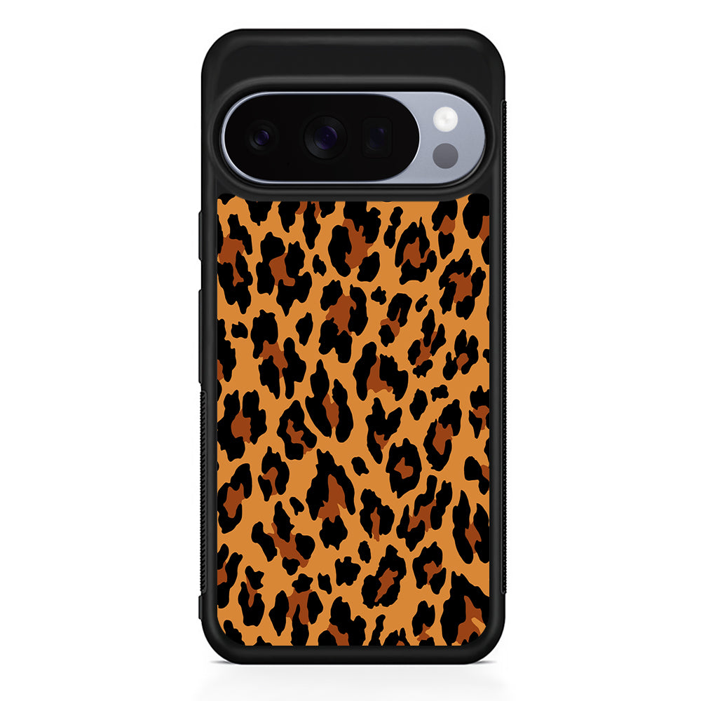 Brown Leopard Skin Pattern Google Pixel 10 Pro Case | Google Pixel 10 Rubber Protective Case