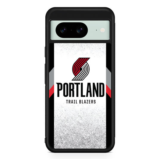 NBA Portland Trail Blazers Silver Google Pixel 8 Case | Durable Protective Cover for Google Pixel 8