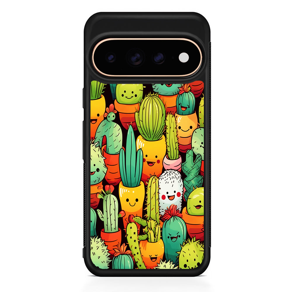 Cactus Cartoon in Pots Google Pixel 11 Pro Case - Stylish Protective Phone Case