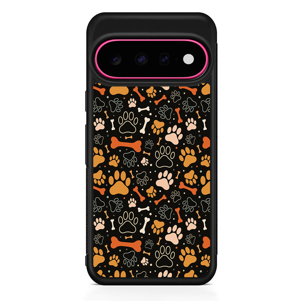 Dog Footprints and Bones Google Pixel 11 Case | Slim Shockproof Cover