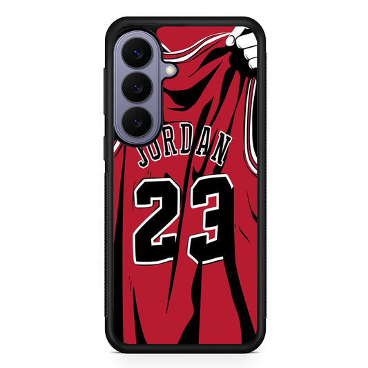 Jordan Red Basket Jersey Samsung Galaxy S26 Case | Slim Protective Rubber Case for Samsung S26