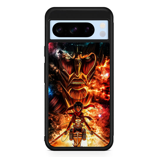 Attack on Titan Mikasa Art Google Pixel 8 Pro Case | Slim Rubber Case for Google Pixel 8 Pro