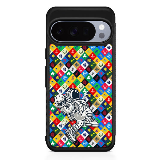 Astronauts Basketball Team Logo Google Pixel 10 Pro Case | Slim Google Pixel 10 Pro Rubber Case