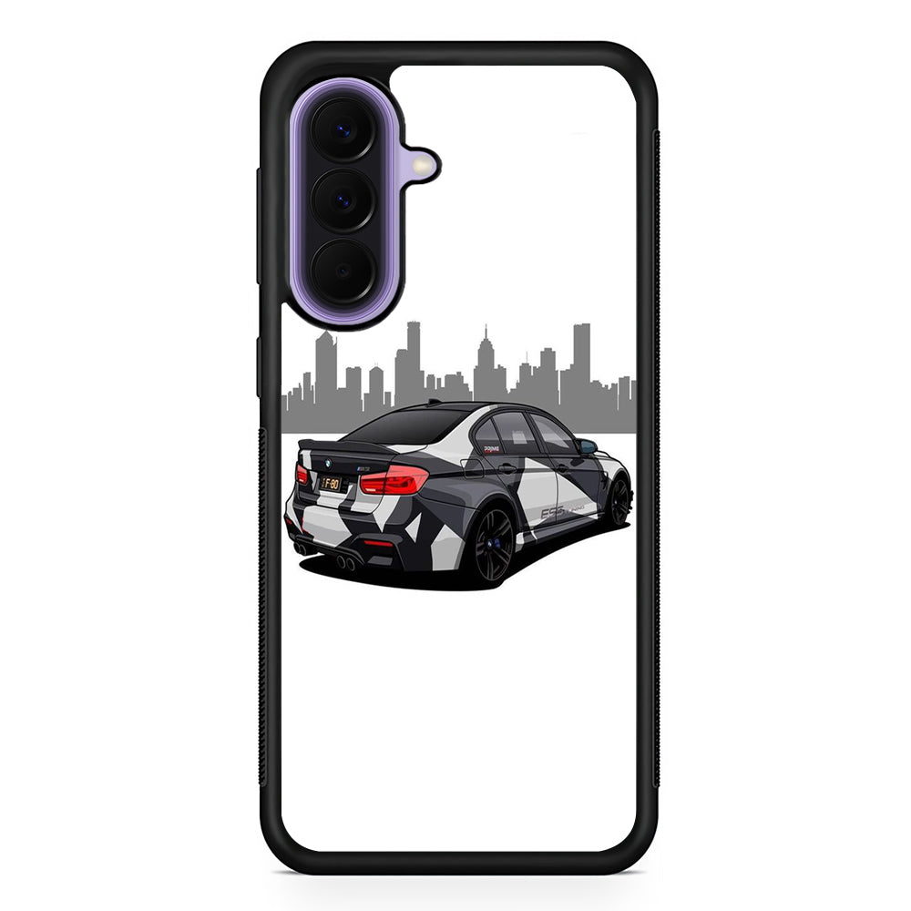 BMW M3 F80 Car White Samsung Galaxy A57 Case | Slim Samsung Galaxy A57 Rubber Case