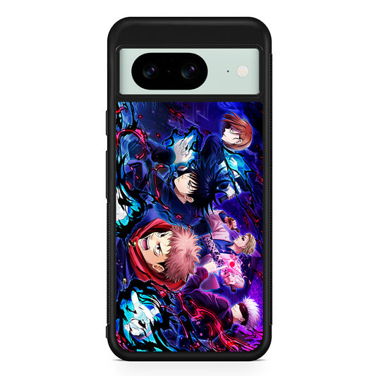 Main Characters of Jujutsu Kaisen Google Pixel 8 Case | Durable Protective Cover for Google Pixel 8