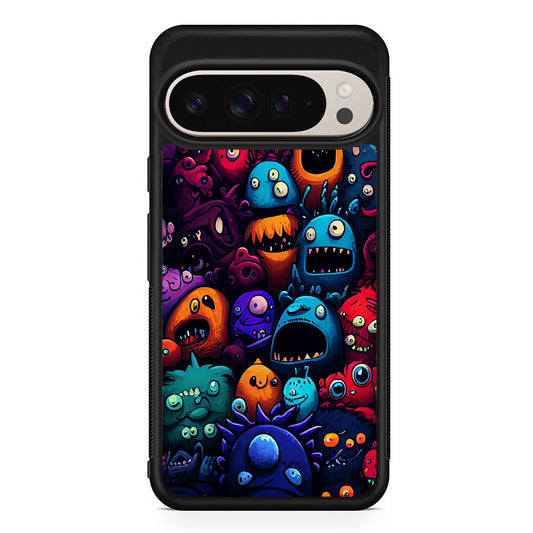 Colorful Monster Doodle Art Google Pixel 9 Pro Case | Slim Protective Cover