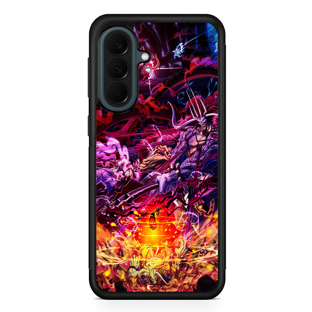 One Piece Luffy VS Kaido Samsung Galaxy A37 Case | Samsung Galaxy A37 Rubber Phone Case