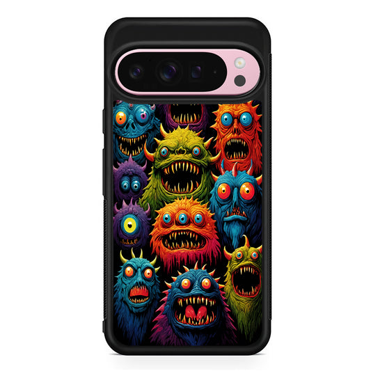 Colorful Scary Monster Doodle Google Pixel 9 Pro XL Case | Protective Cover
