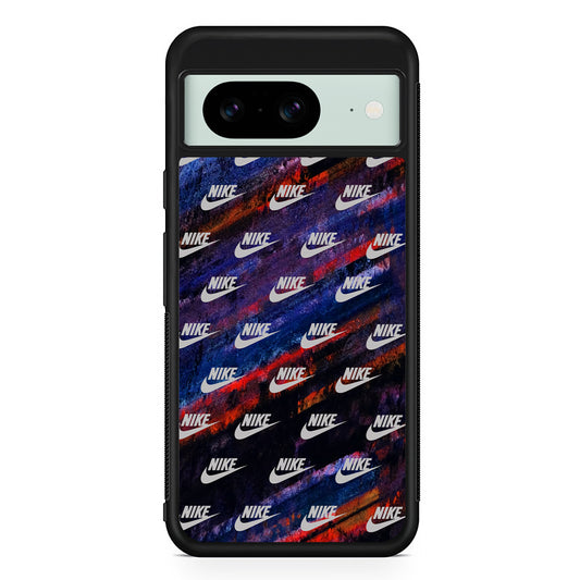 Nike Doodle Stripe Abstract Google Pixel 8 Case | Slim Rubber Case for Google Pixel 8
