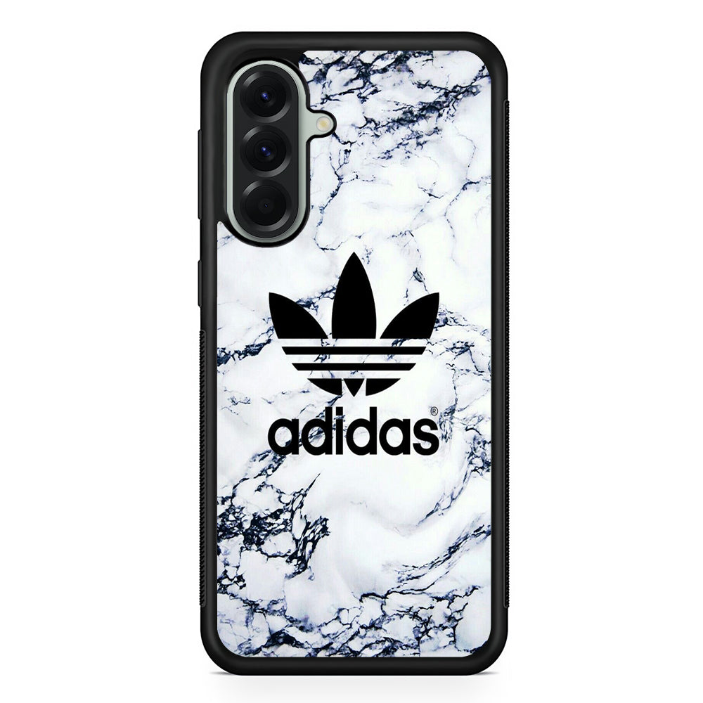 Adidas White Marble Samsung Galaxy A56 Case | Samsung Galaxy A56 Rubber Protective Case