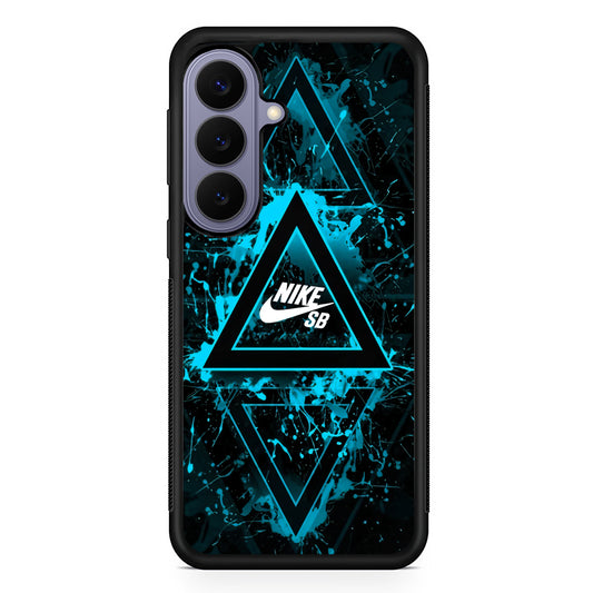 Nike Blue Paint Triangle Samsung Galaxy S26 Case | Lightweight Samsung Galaxy S26 Phone Case