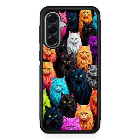 A Group of Colorful Cats Samsung Galaxy A56 Case | Samsung Galaxy A56 Protective Rubber Case