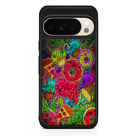 Colorful Scary Food Doodle Google Pixel 10 Pro XL Case | Slim Google Pixel 10 Pro XL Protective Case