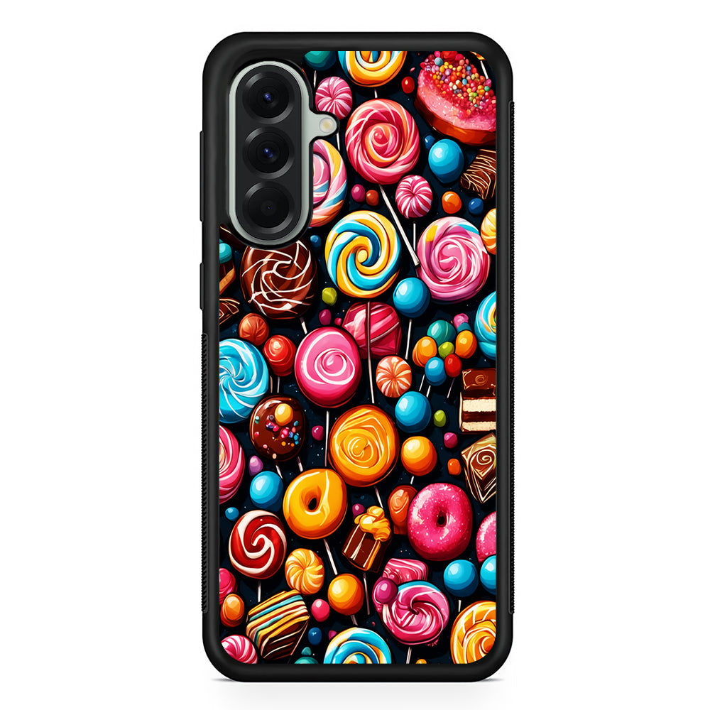 Colorful Assortment of Candies Samsung Galaxy A56 Case | Samsung Galaxy A56 Protective Rubber Case