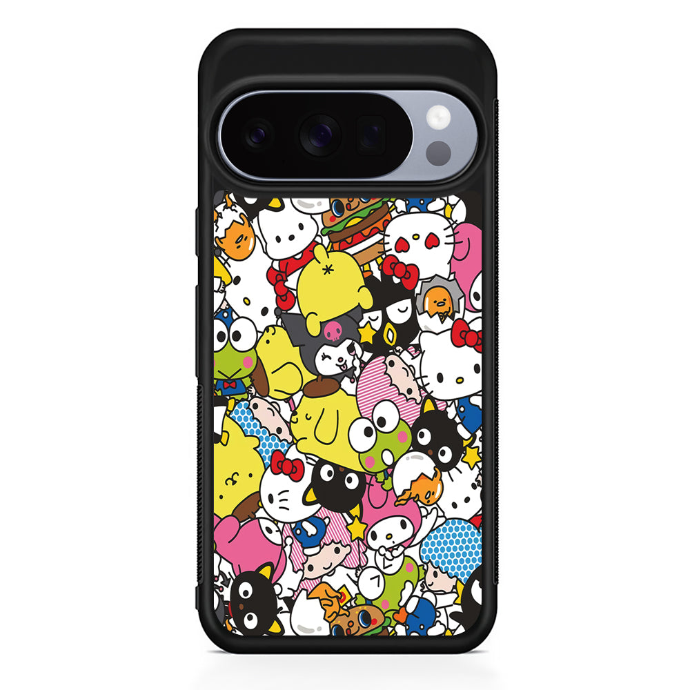 Hello Kitty and Friends Doodle Google Pixel 10 Pro Case | Slim Google Pixel 10 Pro Rubber Case