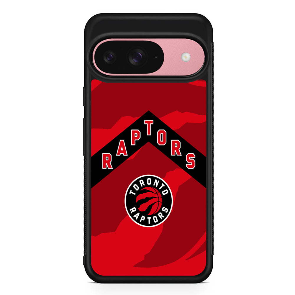 NBA Toronto Raptors Red Google Pixel 9 Case | Google Pixel 9 Protective Rubber Case
