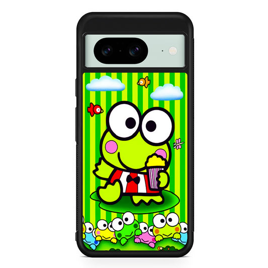 Keroppi Stripe Green Google Pixel 8 Case | Durable Protective Cover for Google Pixel 8