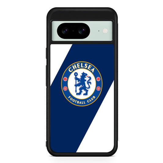 Chelsea FC Stripe Sling Logo Google Pixel 8 Case | Durable Protective Cover for Google Pixel 8
