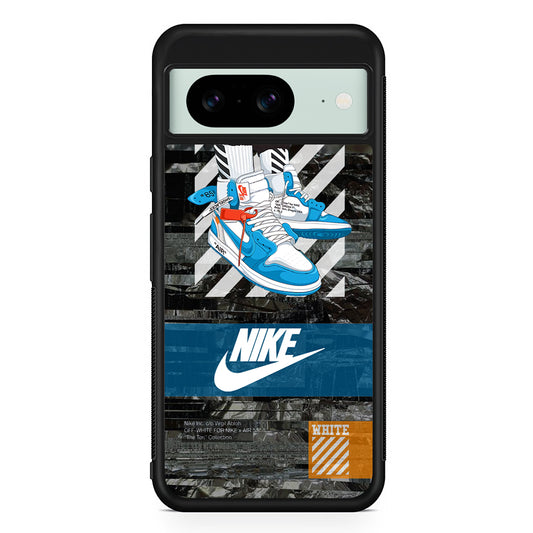 Nike Virgil Extension Google Pixel 8 Case | Slim Rubber Case for Google Pixel 8