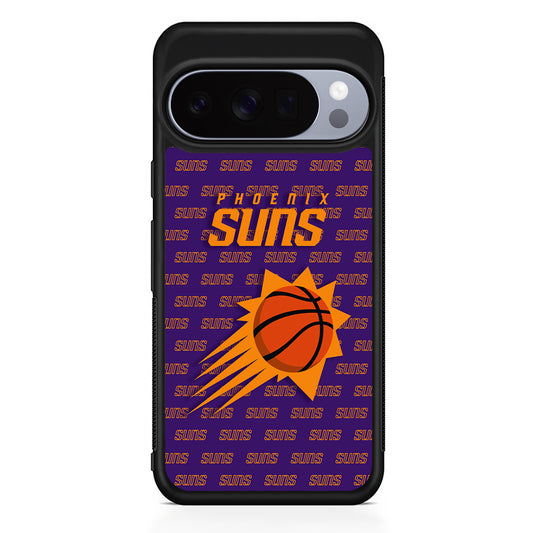 NBA Phoenix Suns Pattern Google Pixel 10 Pro Case | Slim Google Pixel 10 Pro Rubber Case