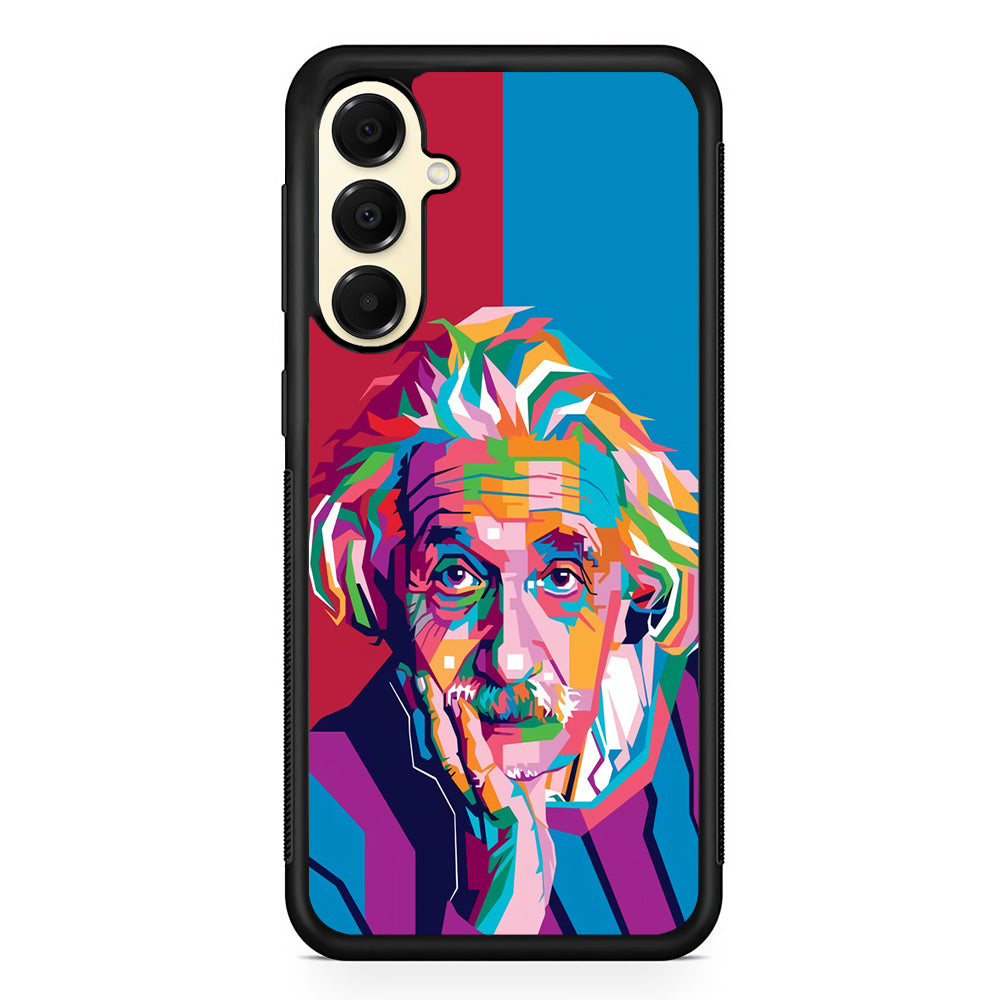 Albert Einstein Pop Art Illustration Samsung Galaxy A16 Case | Slim Rubber Samsung Galaxy A16 Case