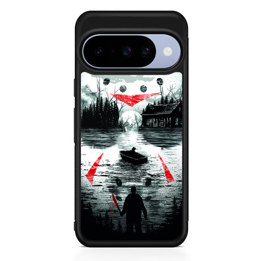 Friday the 13th Silhouette Mask Google Pixel 10 Case | Google Pixel 10 Rubber Protective Case