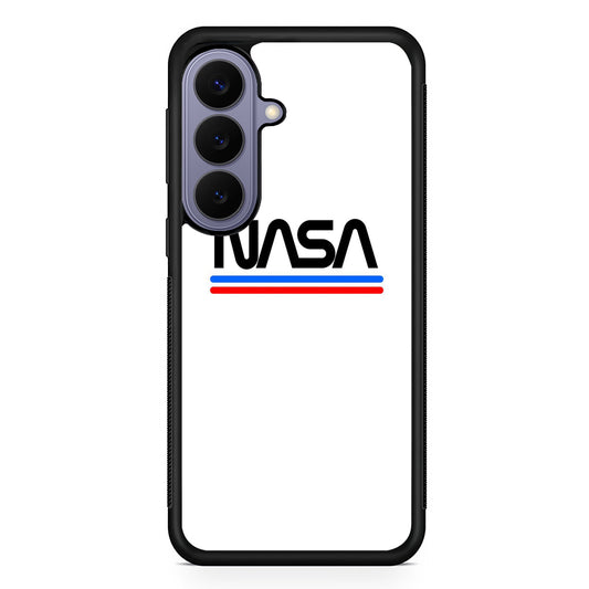 Nasa White Stripe Samsung Galaxy S26 Case | Slim Protective Rubber Case for Samsung S26