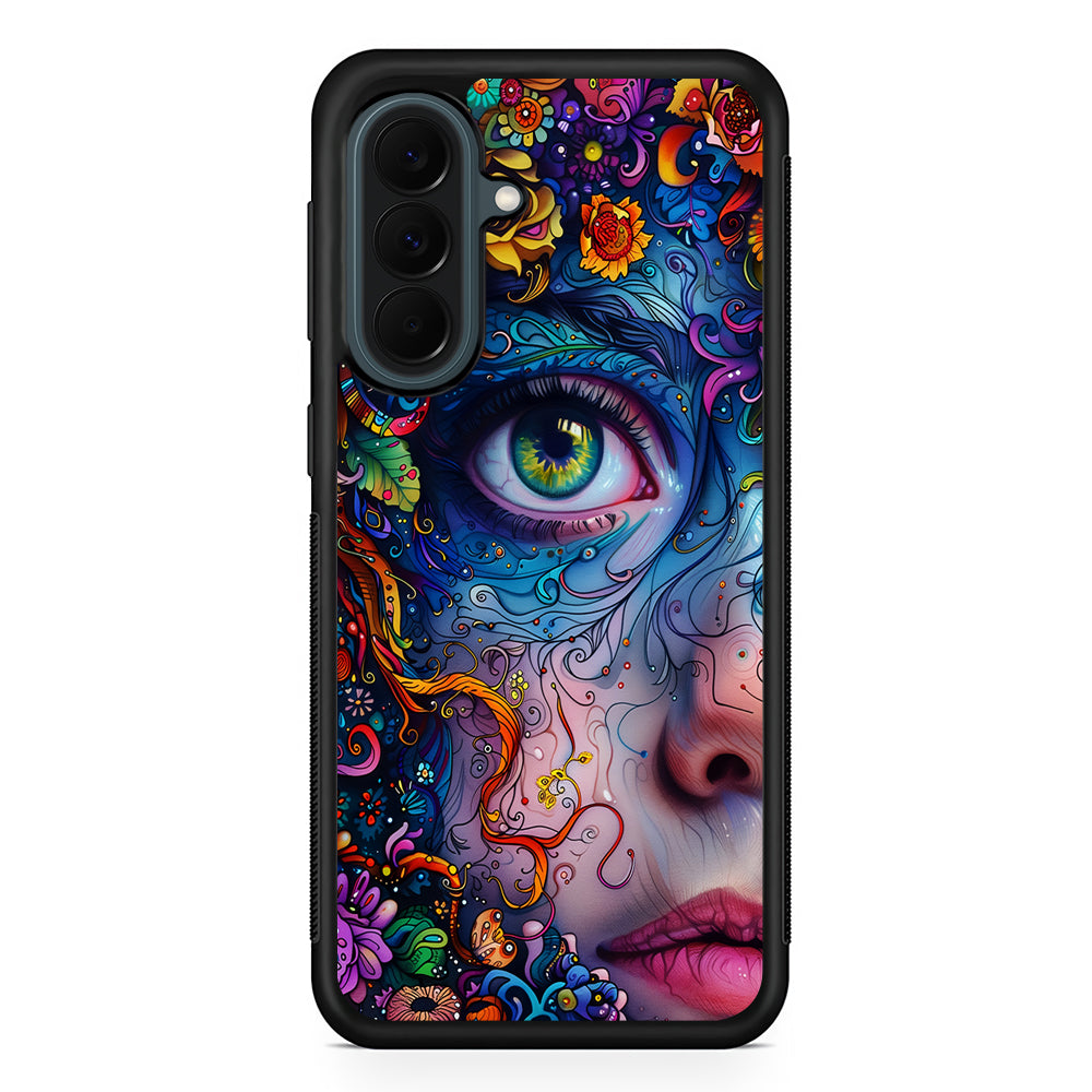 The Flower Fairy Girl Face Samsung Galaxy A37 Case | Samsung Galaxy A37 Rubber Phone Case