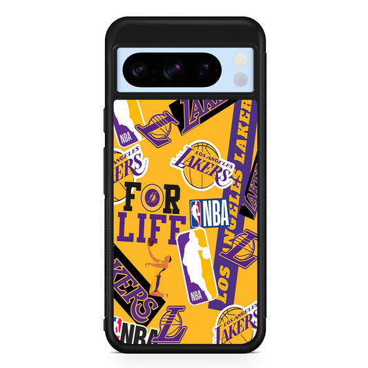 NBA Los Angeles Lakers Pride Google Pixel 8 Pro Case | Slim Rubber Case for Google Pixel 8 Pro