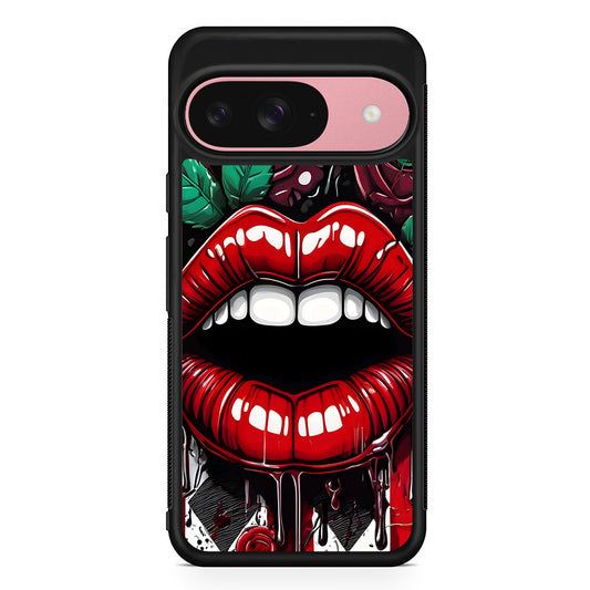 Sexy Big Lips Closeup Google Pixel 9 Case | Google Pixel 9 Protective Rubber Case