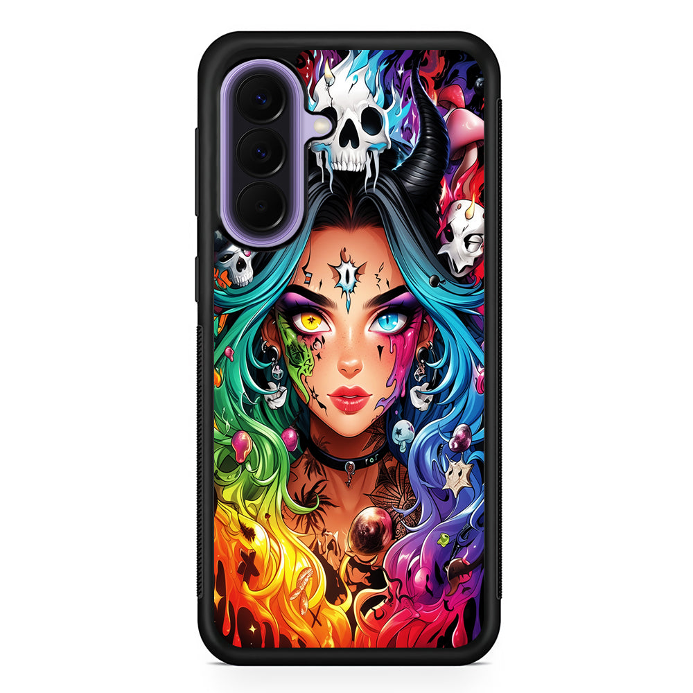 Anime Witch Girl Art Samsung Galaxy A57 Case | Slim Samsung Galaxy A57 Rubber Case