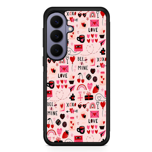 Valentine’s Day Love Pattern Samsung Galaxy S26 Case | Durable Rubber Case for Samsung Galaxy S26