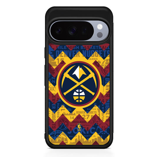 NBA Denver Nuggets Chevron Google Pixel 10 Pro Case | Slim Google Pixel 10 Pro Rubber Case