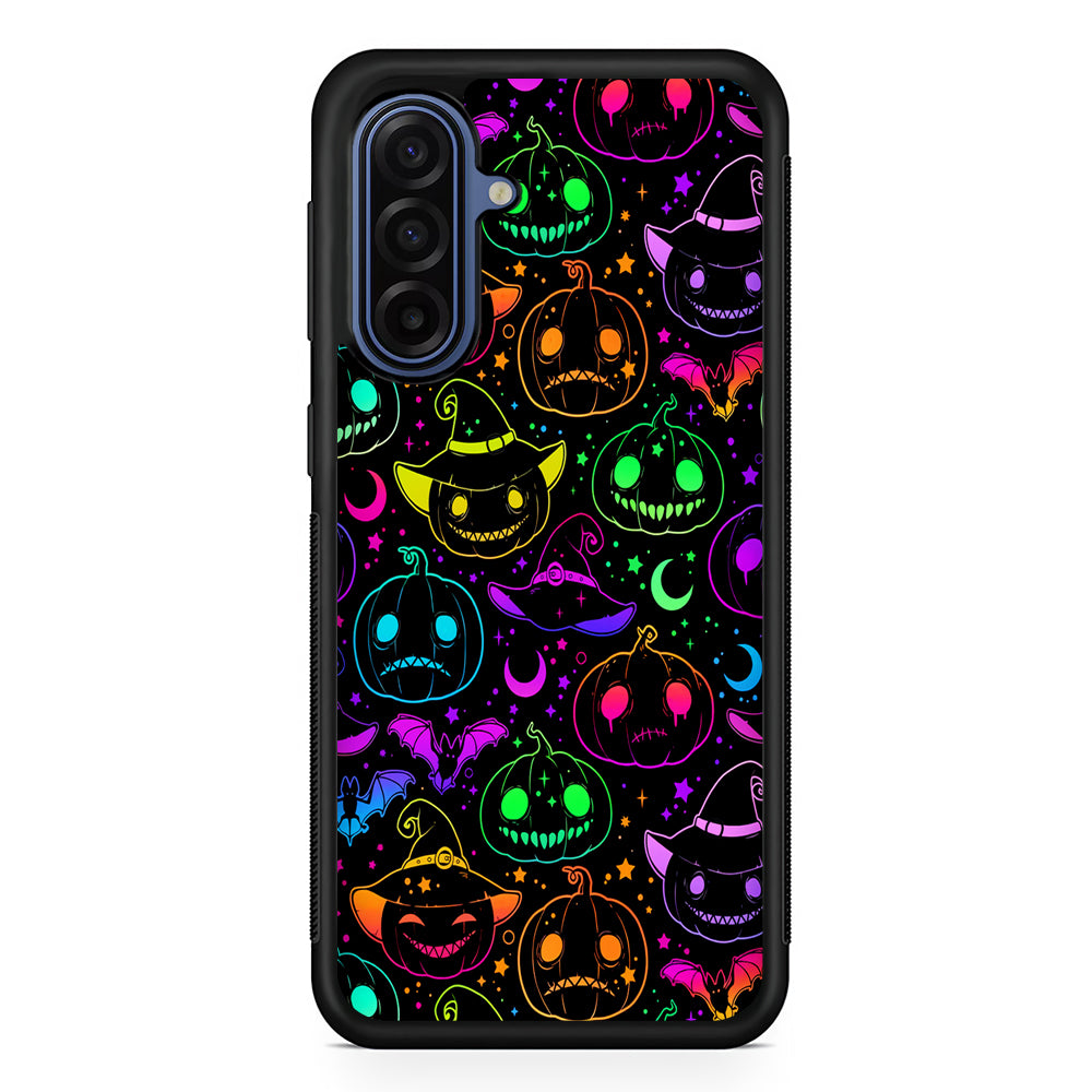 Halloween Pumpkins and Flying Bats Samsung Galaxy A17 Case | Slim Protective Phone Cover