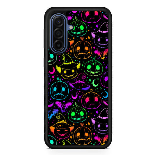 Halloween Pumpkins and Flying Bats Samsung Galaxy A17 Case | Slim Protective Phone Cover