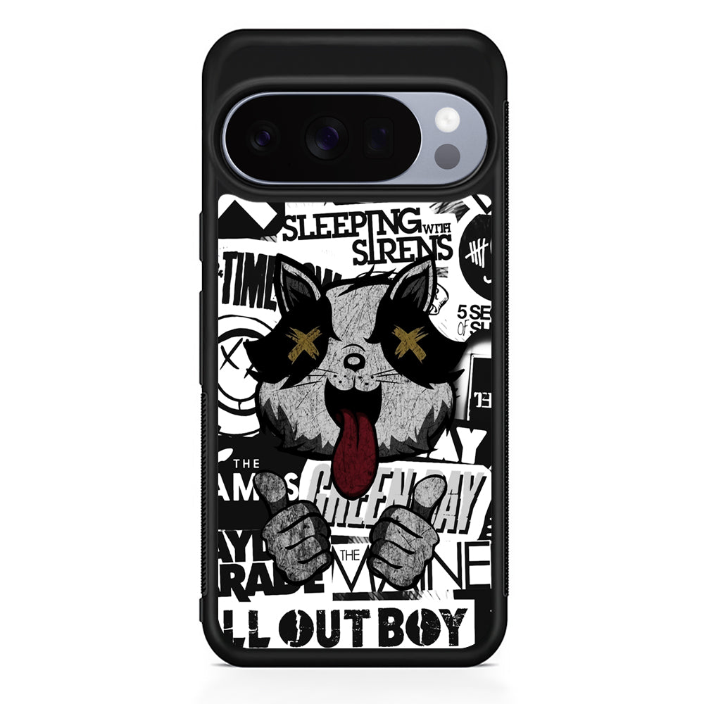 Rock Bands of Playlist Google Pixel 10 Pro Case | Google Pixel 10 Rubber Protective Case