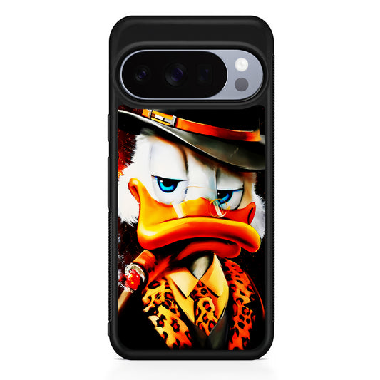 Scrooge McDuck Gangster Style Google Pixel 10 Pro Case | Slim Google Pixel 10 Pro Rubber Case