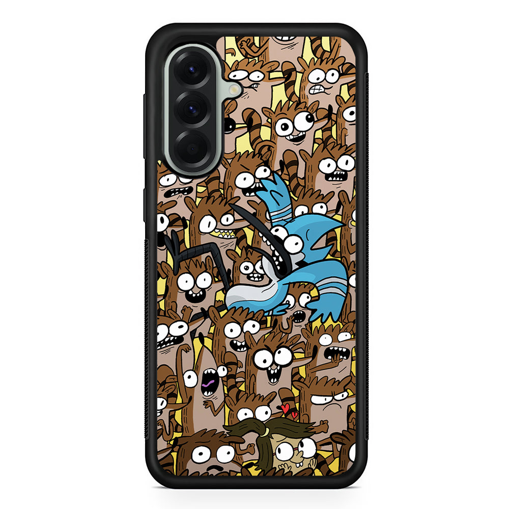 Regular Show Rigby Mordecai Cartoon Samsung Galaxy A56 Case | Samsung Galaxy A56 Protective Rubber Case