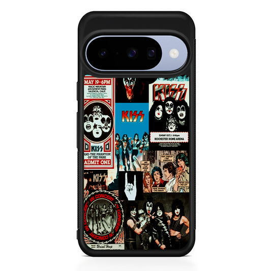 Kiss Band Collage Poster Google Pixel 10 Case | Google Pixel 10 Rubber Protective Case