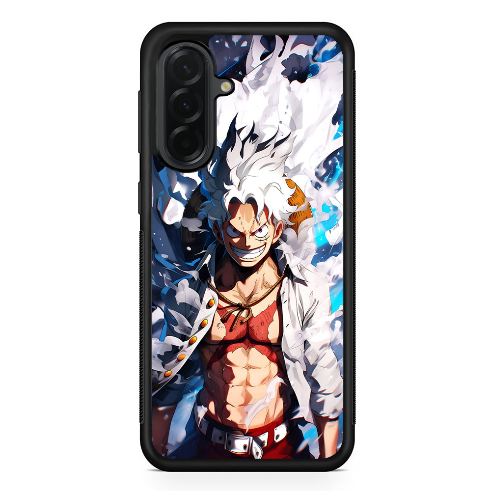 One Piece Luffy Sun God Nika Samsung Galaxy A36 Case | Protective Rubber Cover