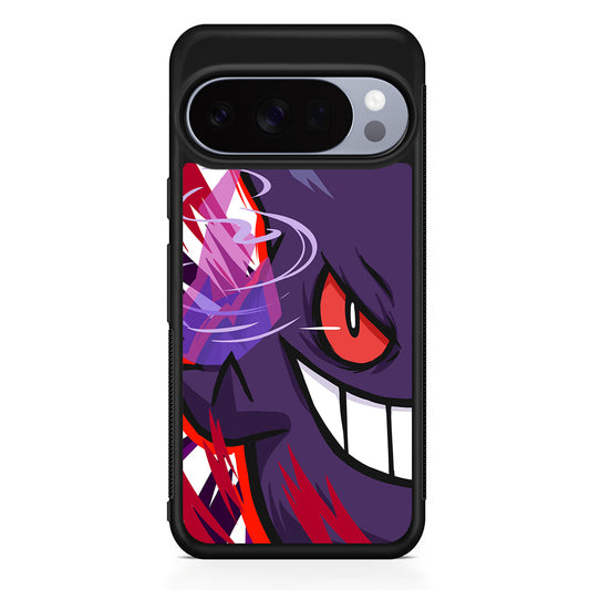 Pokemon Gengar Half Face Google Pixel 10 Pro Case | Slim Google Pixel 10 Pro Rubber Case