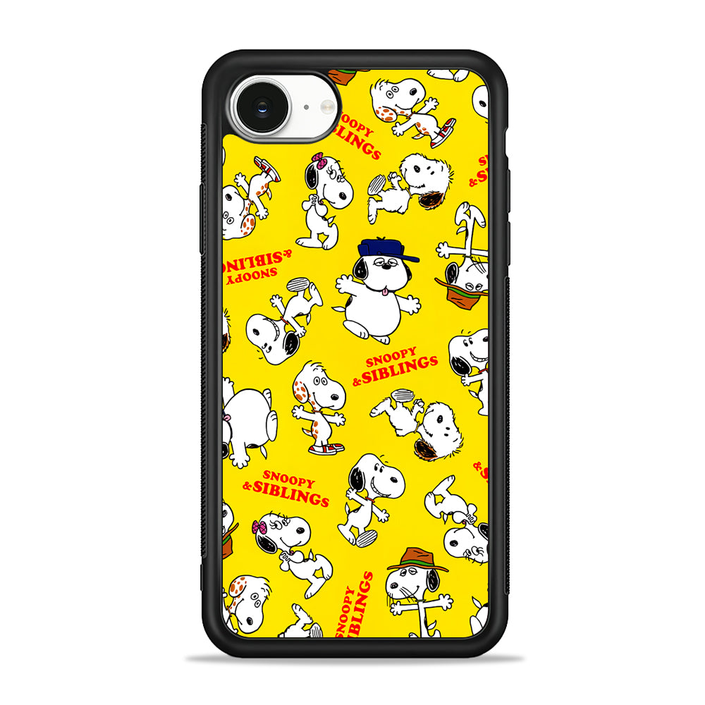 Snoopy and Siblings Dance iPhone 16e Case | Protective Phone Cover